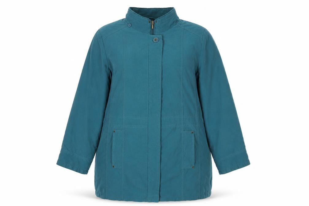 Bonmarché Women's Blue XL Basic Jacket Coat with Pockets