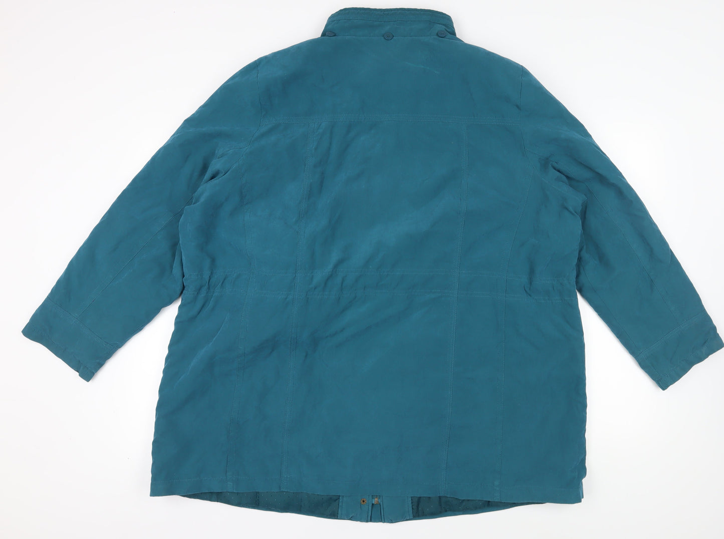 BM Women's Blue XL Basic Jacket Coat with Pockets