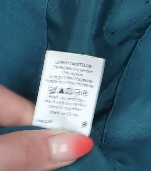 BM Women's Blue XL Basic Jacket Coat with Pockets