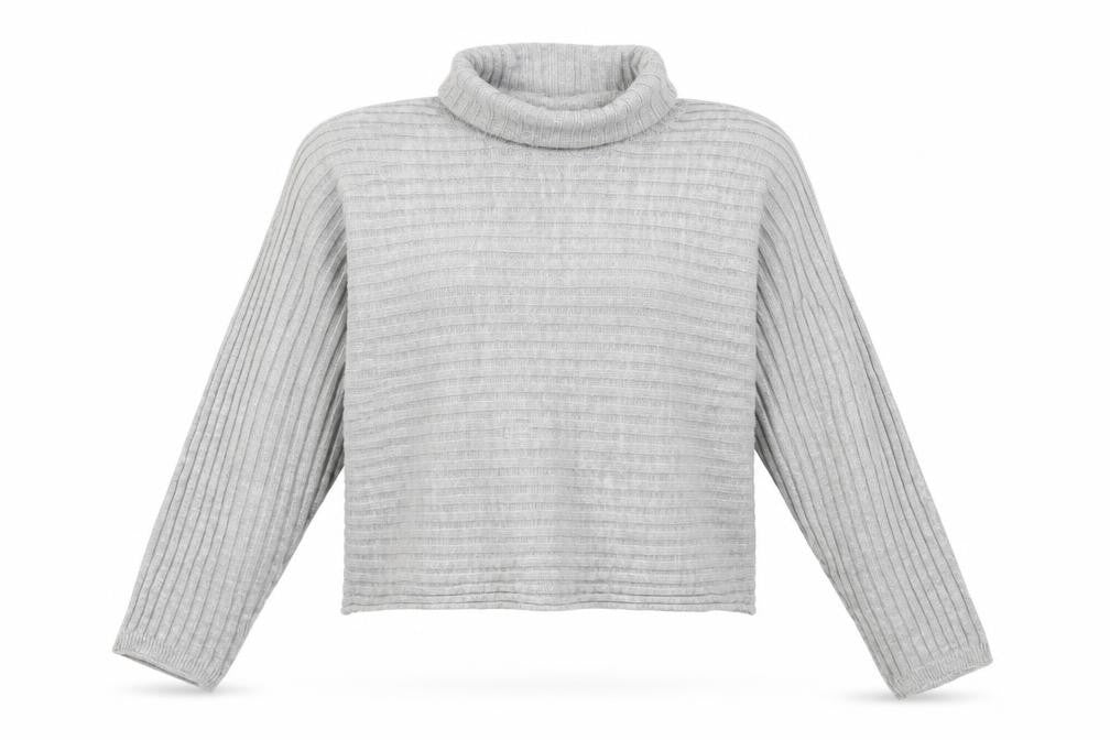 New Look Women's Grey Roll Neck Pullover Jumper, L