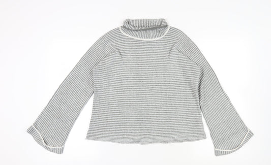 QED London Women's Grey Roll Neck Pullover Jumper