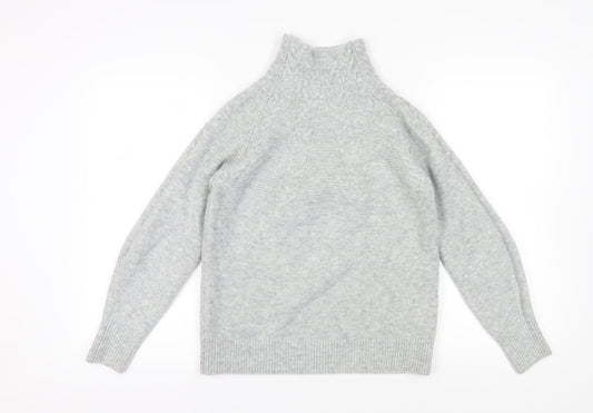 Topshop Women's Grey Cable-Knit Jumper - XS