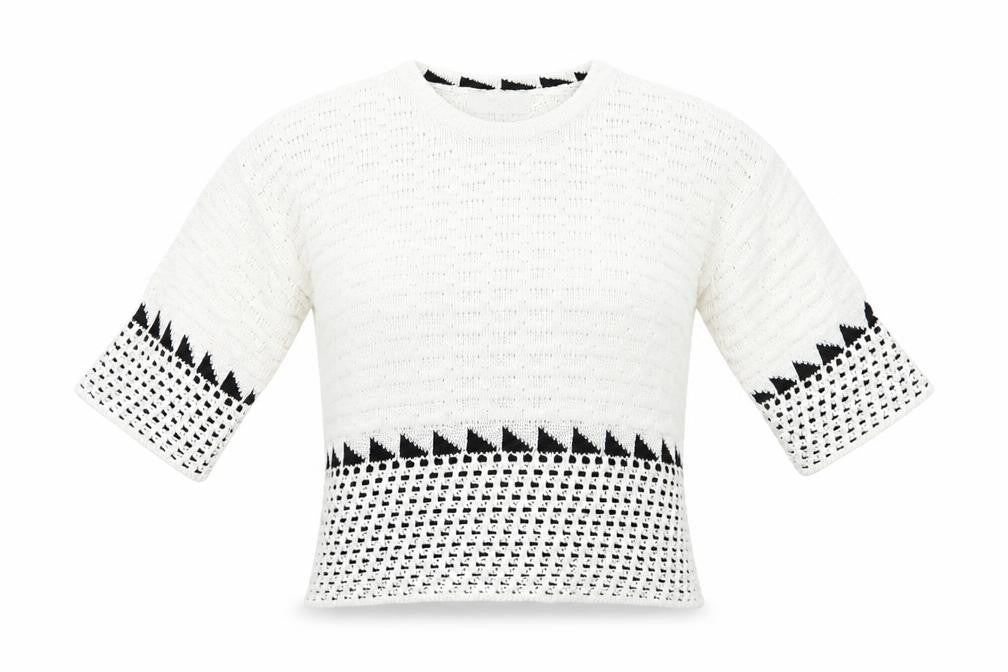 Next Women's White Open-Knit Pullover Jumper Size 8