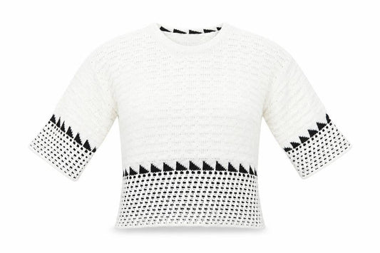 Next Women's White Open-Knit Pullover Jumper Size 8