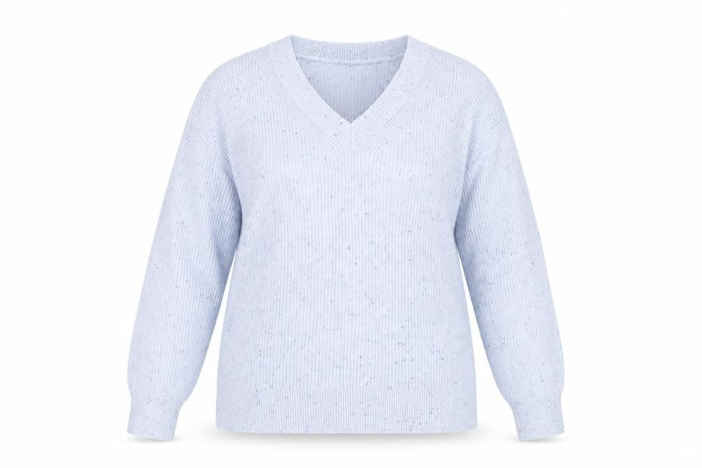 Marks & Spencer Women's Blue V-Neck Jumper M