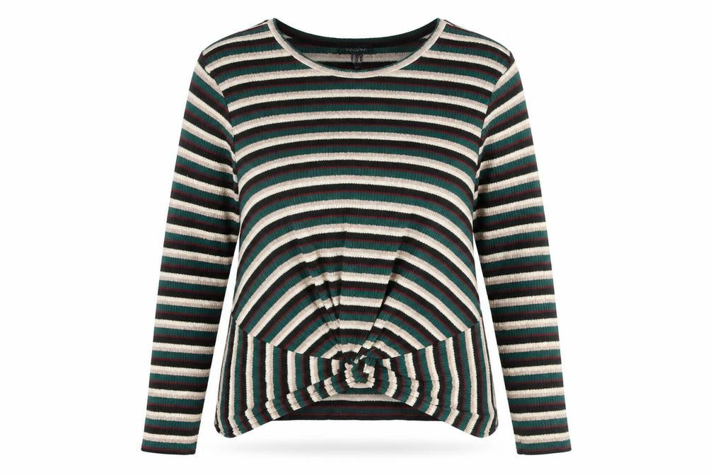 New Look Women's Multicoloured Striped T-Shirt, Size 14