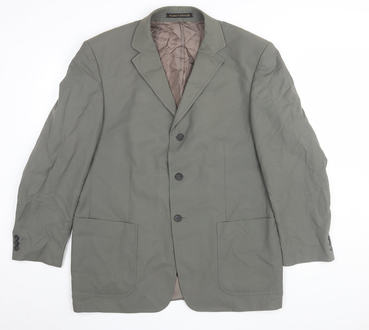 Marks and Spencer Men's Grey Blazer, Size 44R, Business Wear