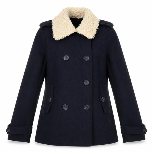 ASOS Women's Black Wool Pea Coat Size 8