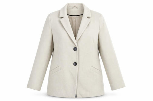 Front view of ASOS Women's Beige Basic Jacket, size 12, Casual Coat