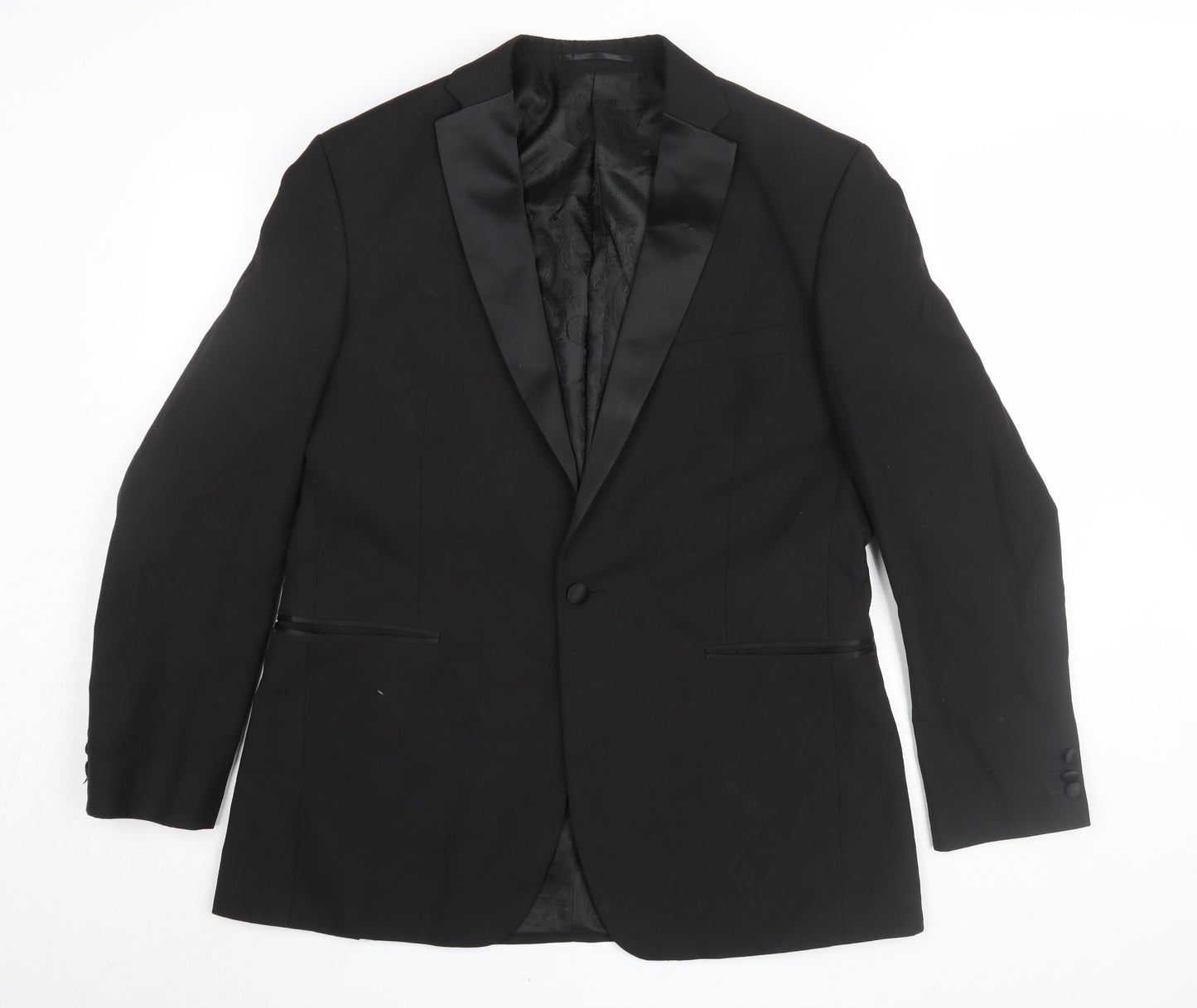 Occasions Men's Black Blazer, Regular Fit, 42R Chest