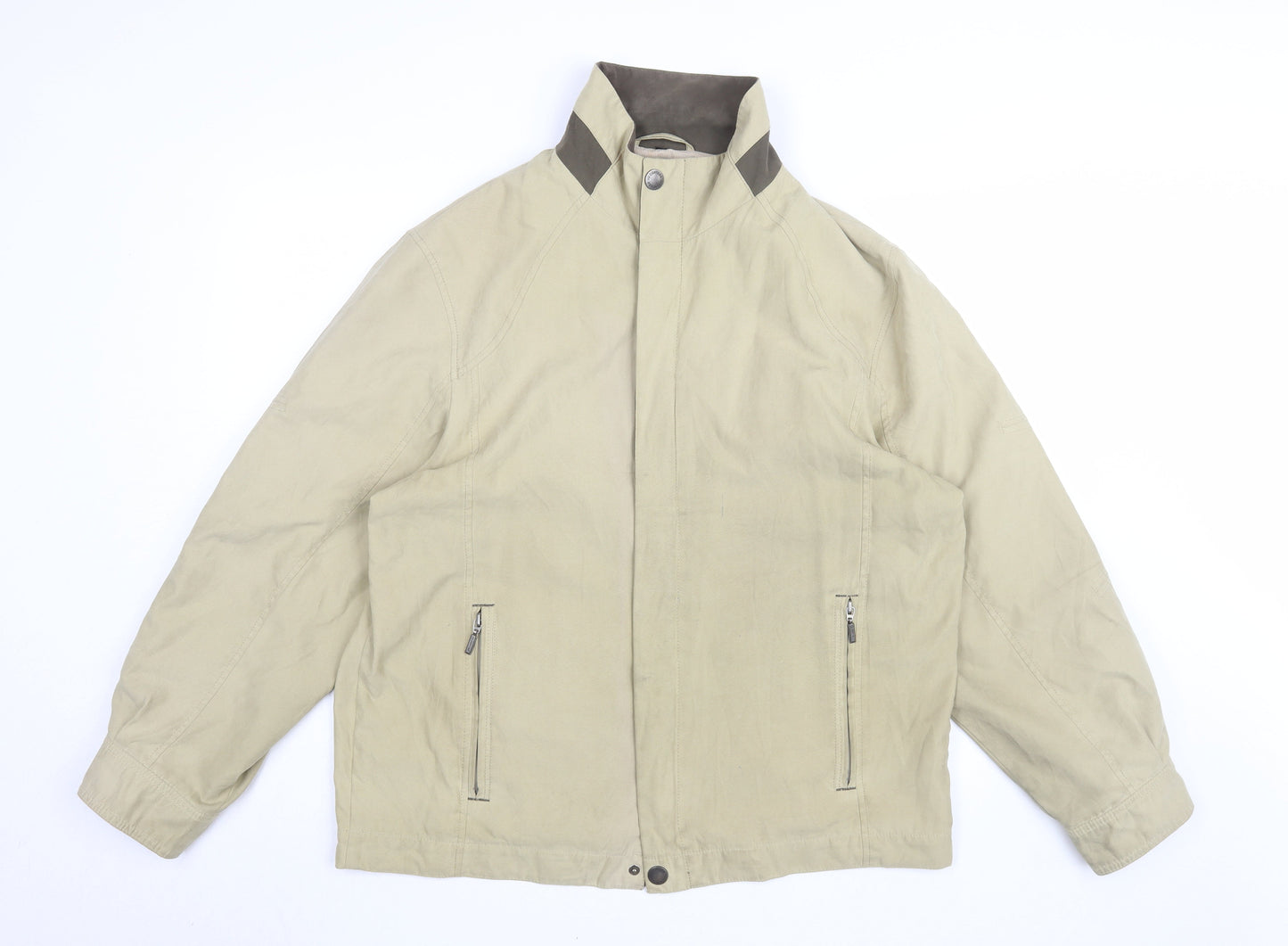 Viacortesa Men's Beige Windbreaker Jacket M