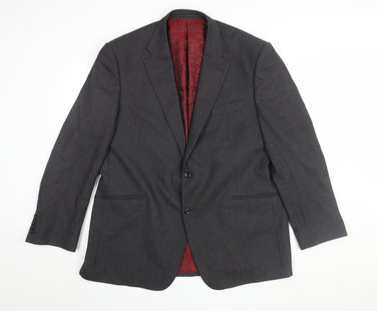 Marks and Spencer Men's Black Wool Blazer, 44R, Formal