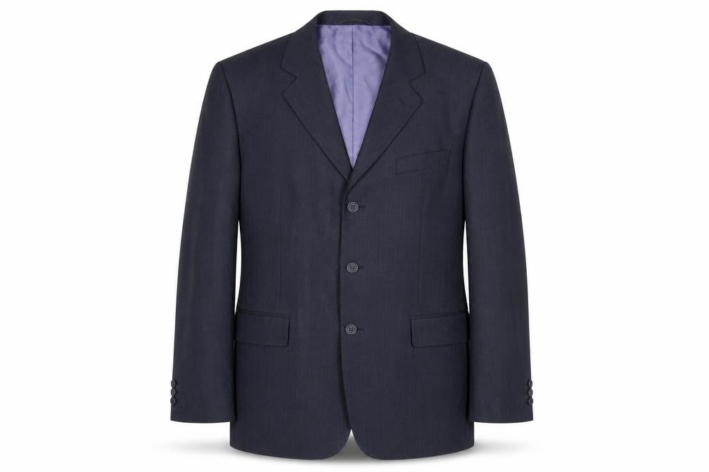 Genesis Men's Black Blazer, 42L, Single-Breasted, Long