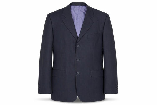 Genesis Men's Black Blazer, 42L, Single-Breasted, Long