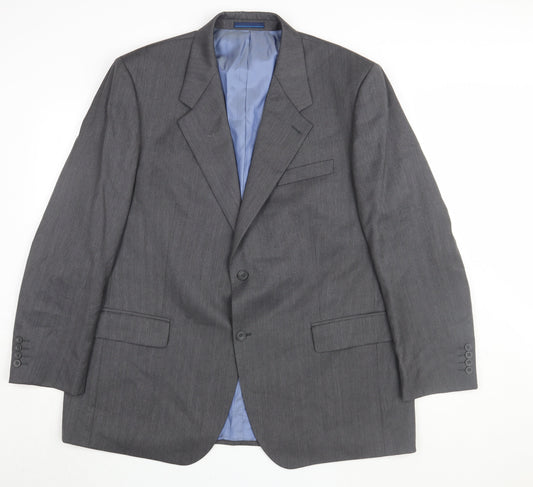 Mansize Men's Grey Blazer, Size 48R, Classic Wool Blend