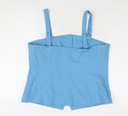 Marks & Spencer Women Blue Button Tank Top