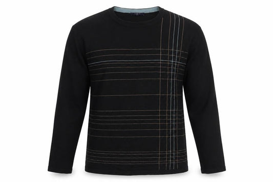 Jasper Conran Men's L Black Cotton Pullover