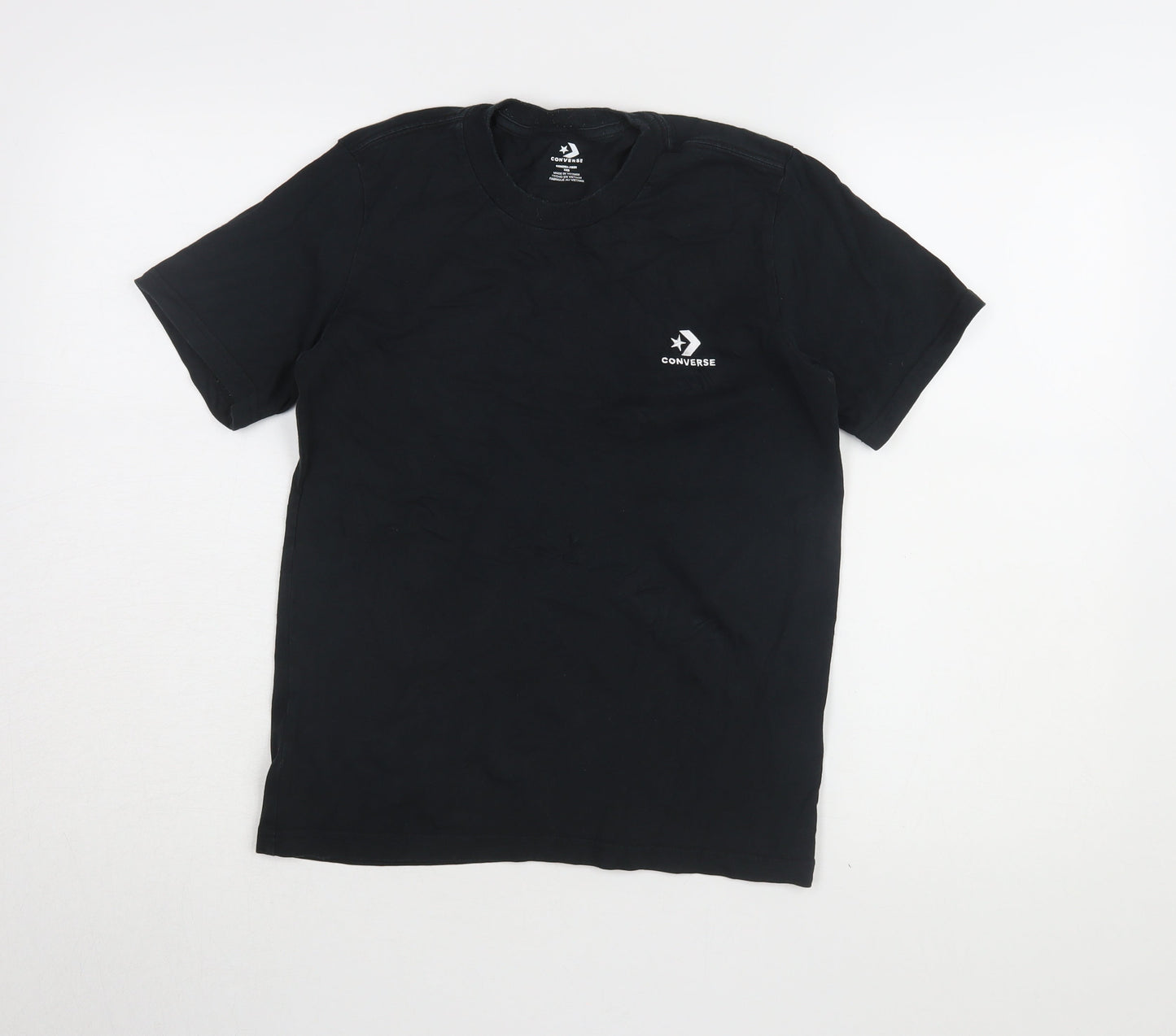 Converse Unisex Black Cotton Basic T-Shirt 2XS