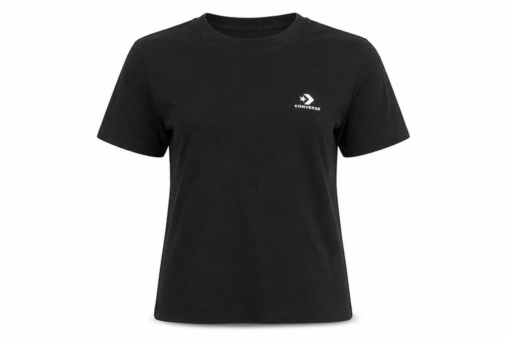 Converse Unisex Black Cotton Basic T-Shirt 2XS