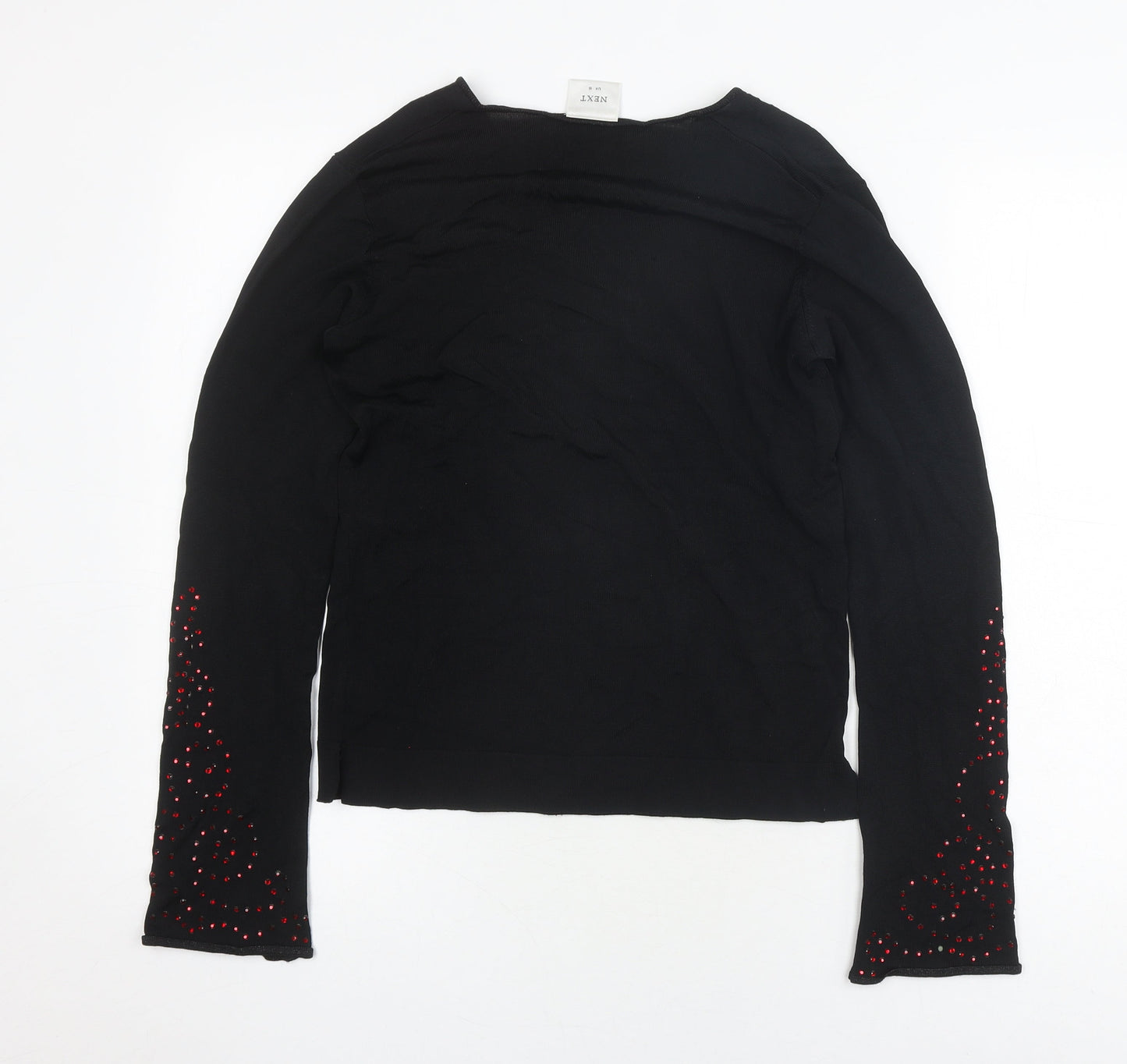 Next Women's Black Rhinestone Pullover Jumper Size 10
