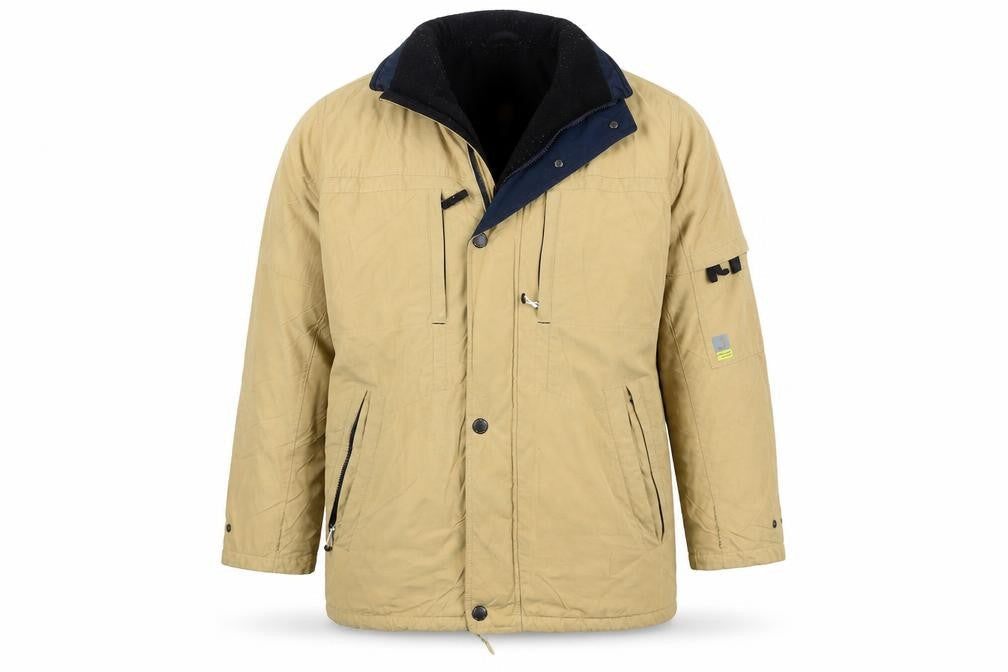 Jupiter Men's Beige Parka Jacket Size M Cotton Blend