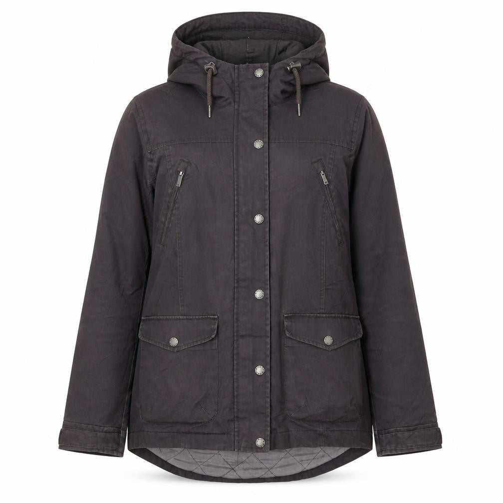 FatFace Women's Grey Parka Jacket Size 14 Hooded