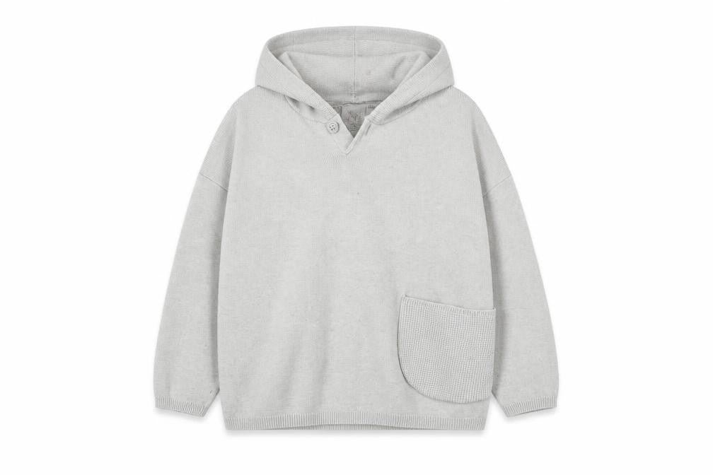 Zara Boys Grey Hooded Pullover Jumper 4-5 Years