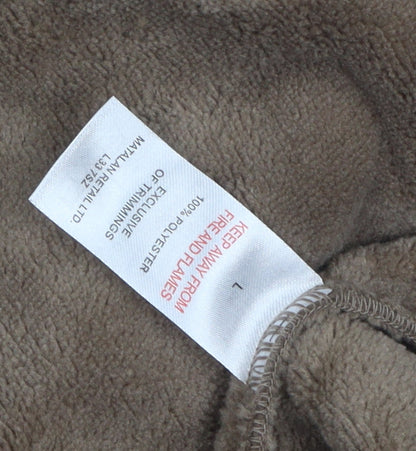Essentials Womens Brown Fleece Sweatshirt Size L