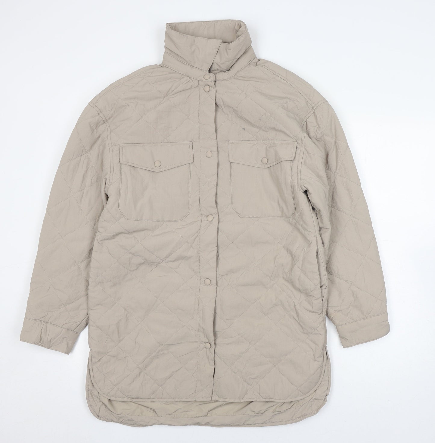 Marks and Spencer Women's Beige Quilted Long Jacket