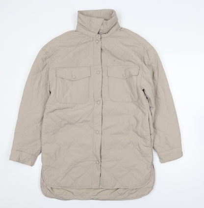 Marks & Spencer Women's Beige Quilted Long Jacket