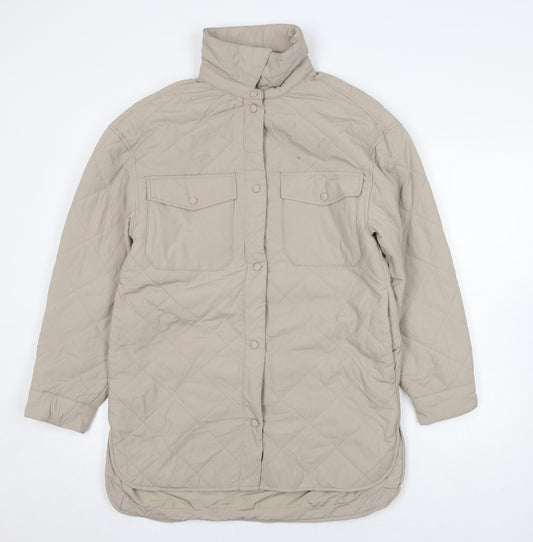 Marks and Spencer Women's Beige Quilted Long Jacket