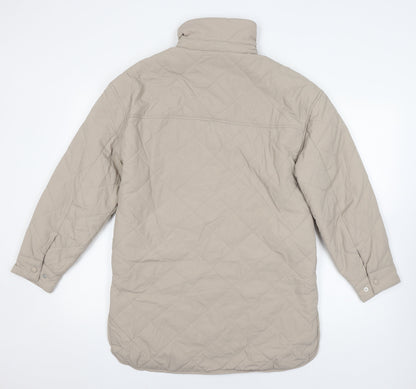 Marks & Spencer Women's Beige Quilted Long Jacket