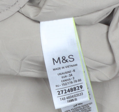 Marks & Spencer Women's Beige Quilted Long Jacket