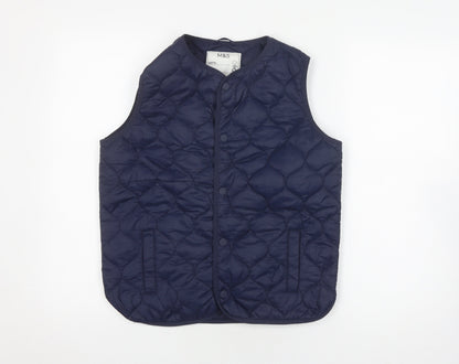 Additional front view of Marks & Spencer girls’ blue puffer jacket 12-13 years