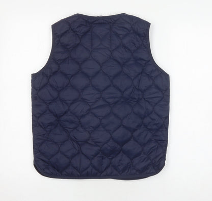 Back view of Marks & Spencer girls’ blue puffer jacket 12-13 years