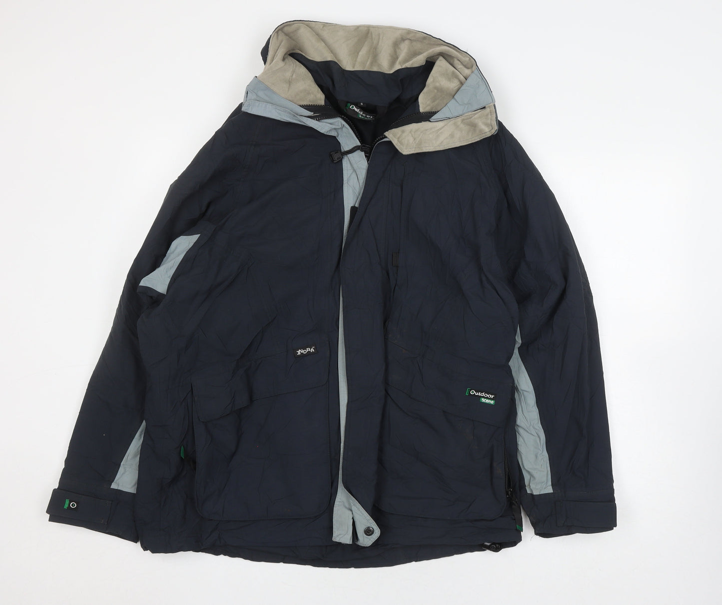 Outdoor Scene Unisex Blue Parka Jacket S