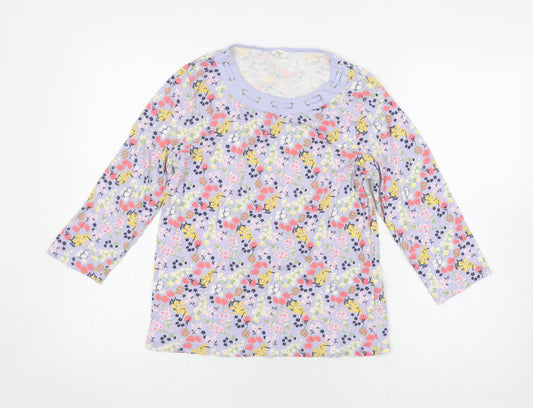 Cotton Traders Women's Multicoloured Floral Blouse Size 14
