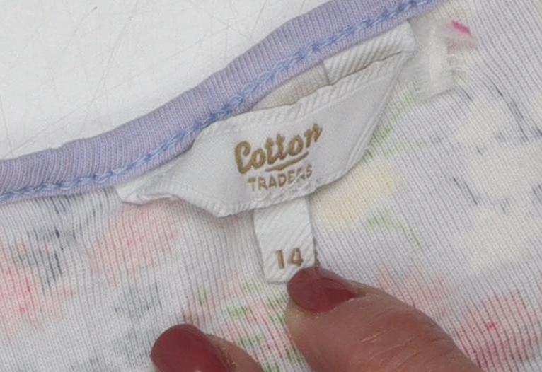 Cotton Traders Women's Multicoloured Floral Blouse Size 14