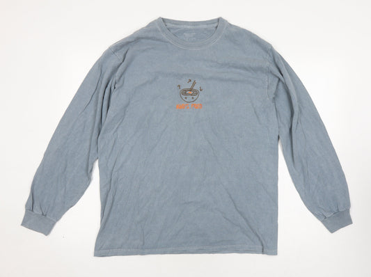 Urban Outfitters Blue Long Sleeve Crew Neck Shirt M