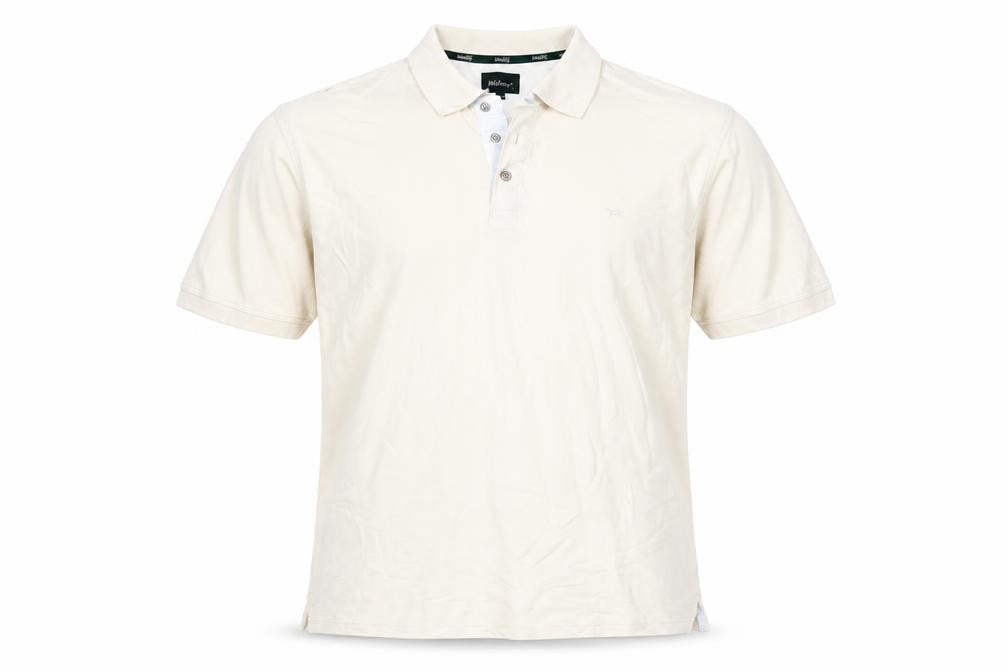 Wolsey Men's Beige Polo Shirt L Cotton Short Sleeve