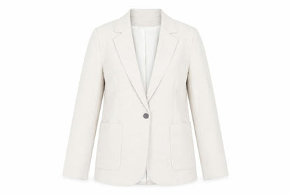 H&M Women's Ivory Blazer UK 14 Single-Breasted