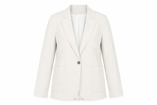 H&M Women's Ivory Blazer UK 14 Single-Breasted