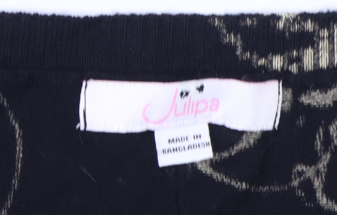 Julipa Women's Black Floral Pullover Jumper, Size 12/14