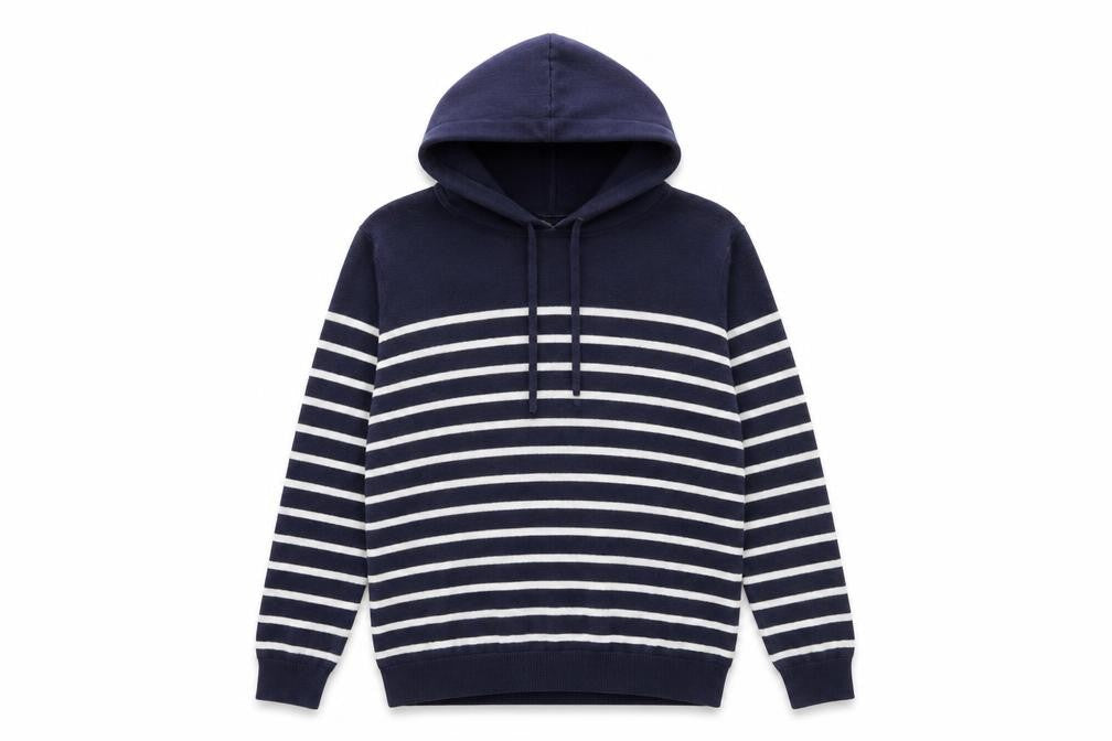 Gap Women's Blue Striped Pullover Hoodie Size S