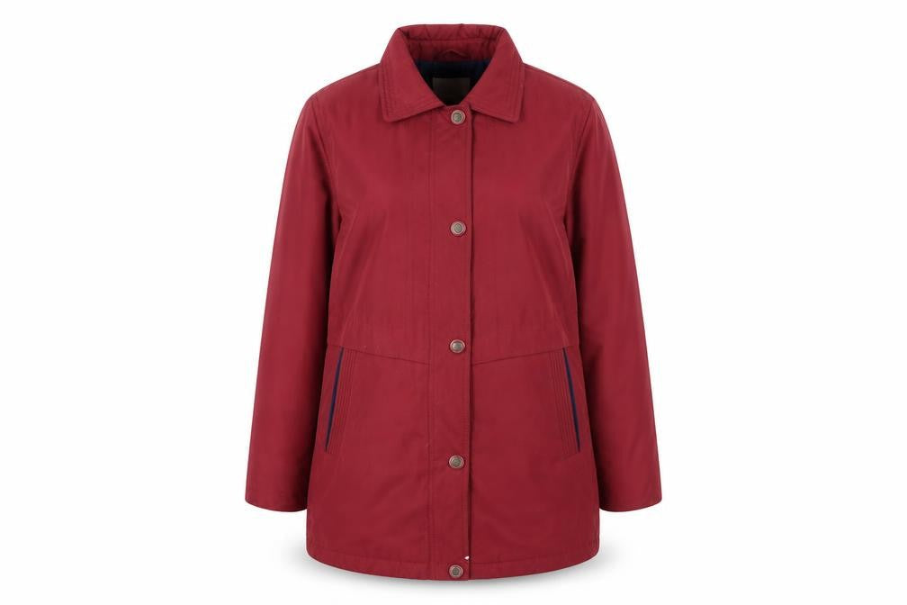EWM Women's Red Overcoat Size 10 - Classic Winter Style