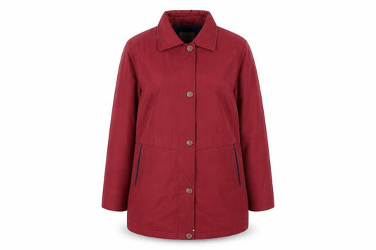 EWM Women's Red Overcoat Size 10 - Classic Winter Style