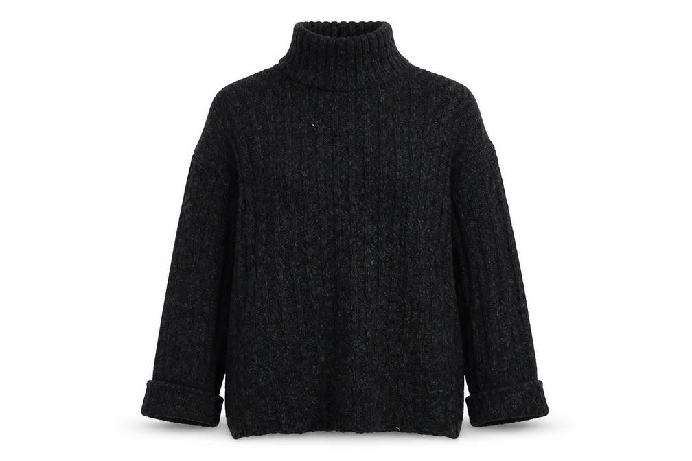 Lottie Women's Black Mock Neck Jumper Size 8