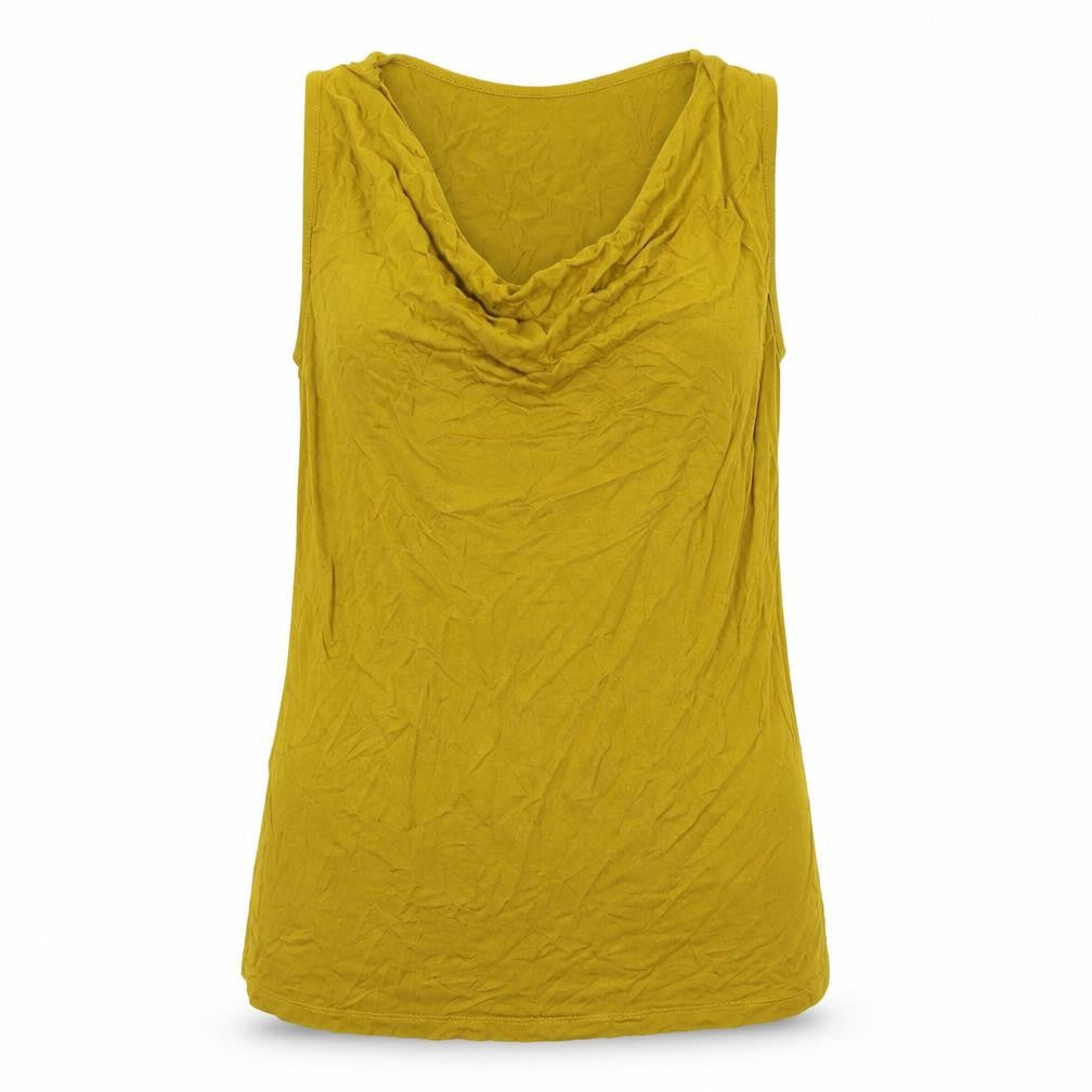 French Connection Women's Yellow Cowl Neck Tank Size 10