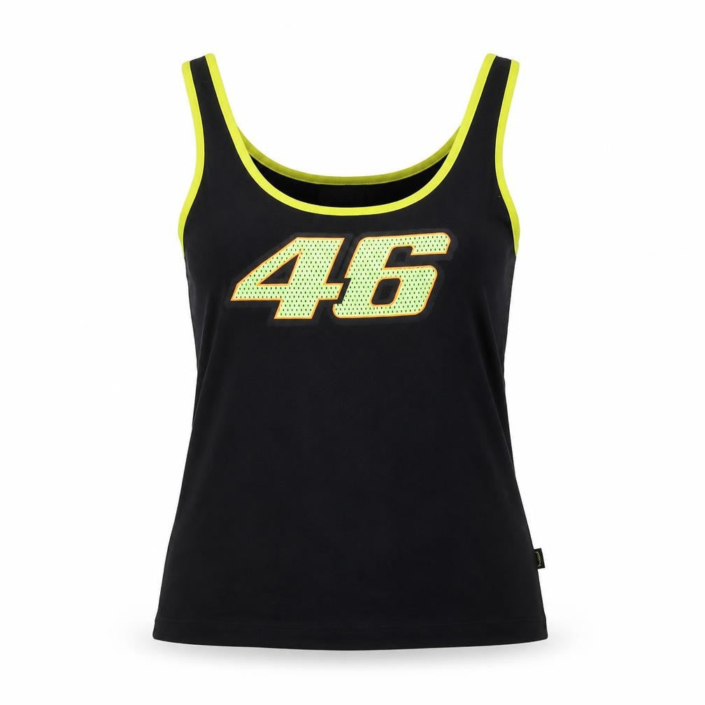 VR46 Black Tank Top Unisex Adults L Basic Cotton