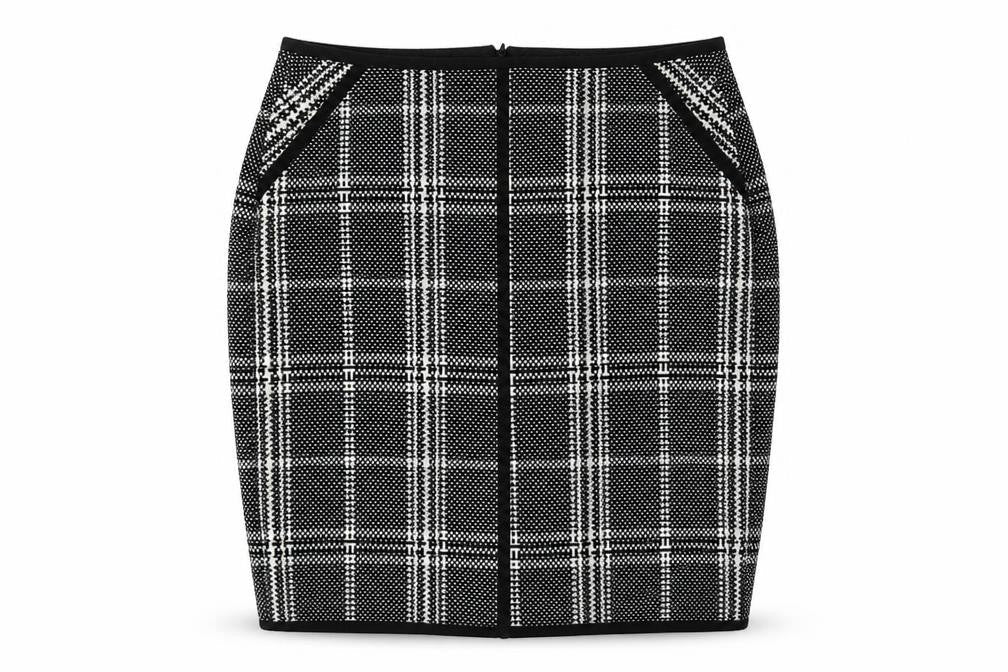 Atelier Gardeur Women's Black Check Pencil Skirt Size 16